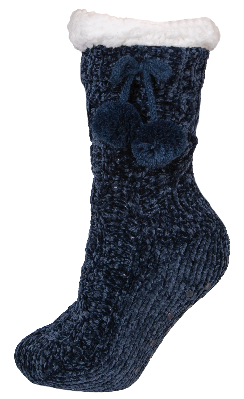 SS CAMPER NAVY CHENILLE SOCKS
