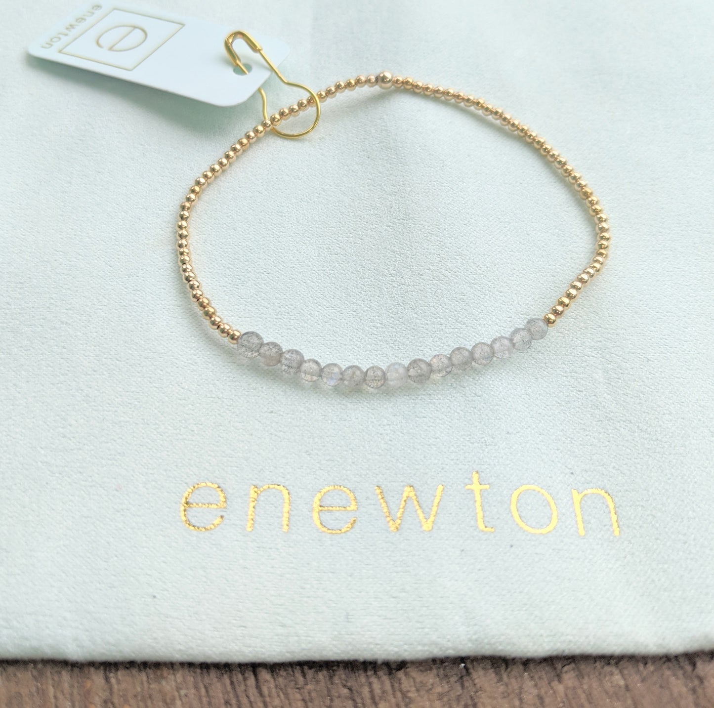 Gold Bliss 2mm Bead Bracelet | Labradorite