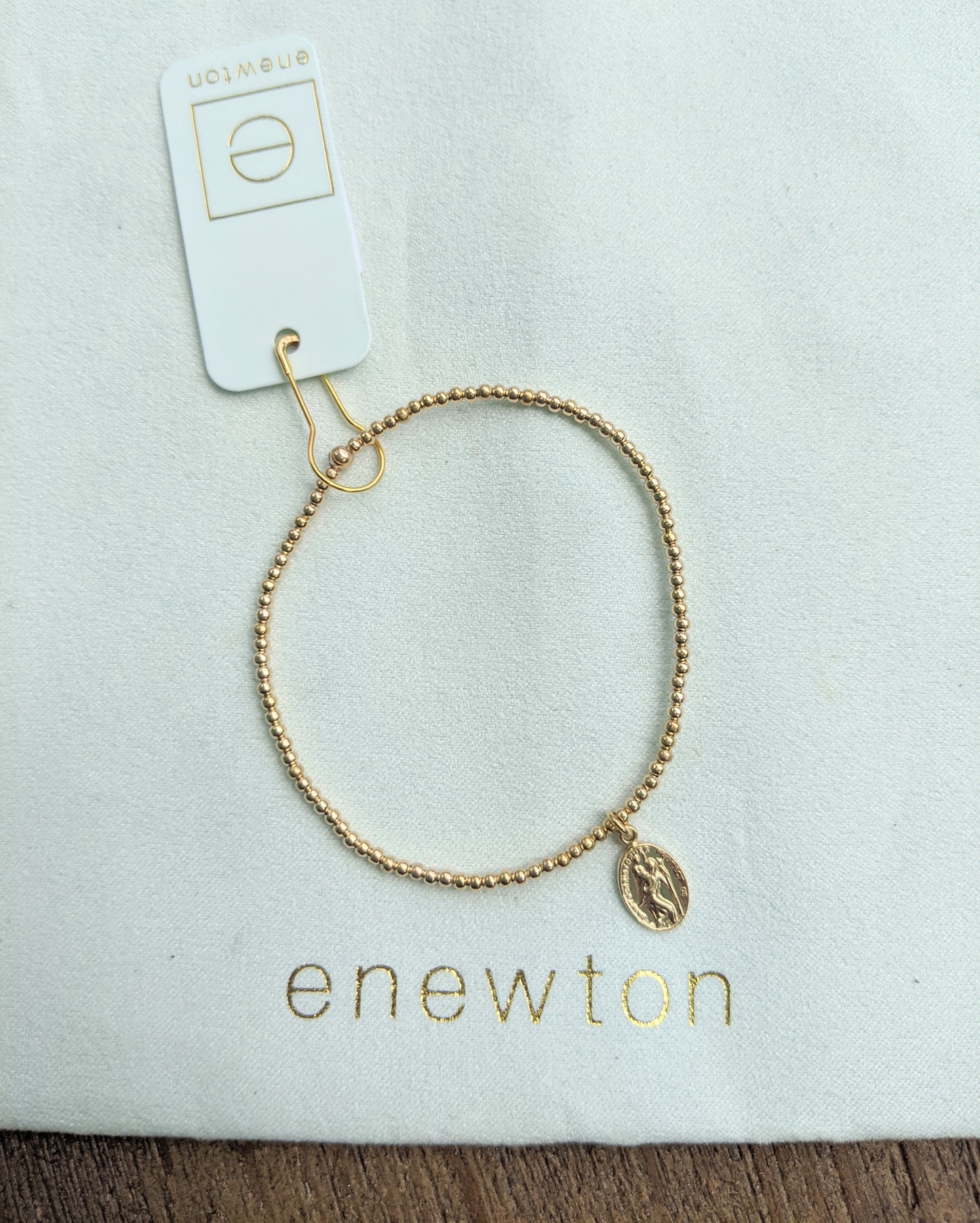 Classic Gold 2mm Bead Bracelet | Protection Small Gold Charm