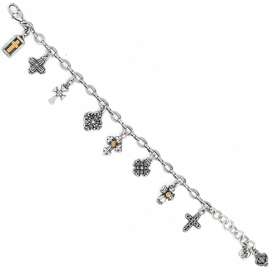 Brighton Silver bracelet with cross charms Easter gift for her shop The Painted Cottage a Maryland Boutique
