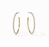 Windsor Hoop Gold Crystal | Medium