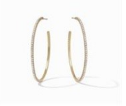Windsor Hoop Gold Crystal | Large