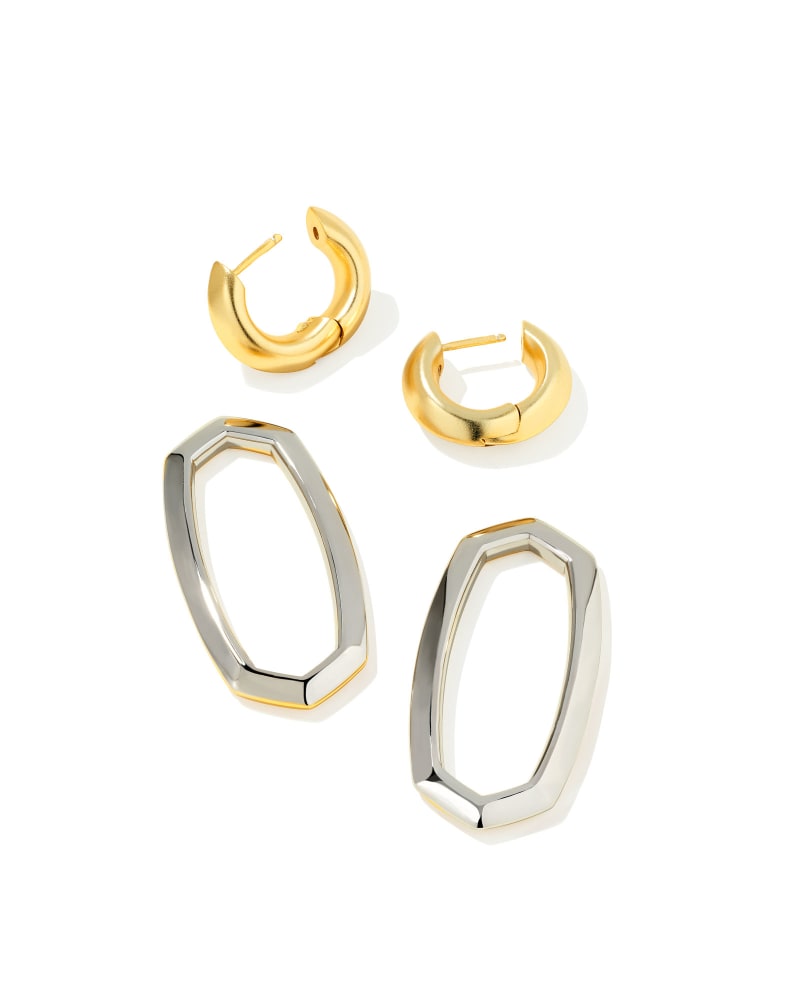 Danielle Link Earrings In Mixed Metal