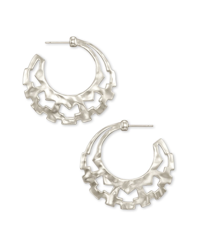 Shiva Hoop Earrings In Silver
