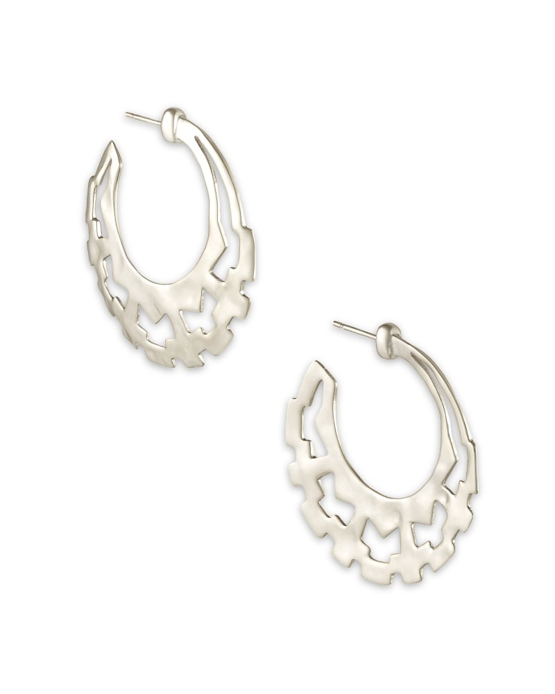 Shiva Hoop Earrings In Silver