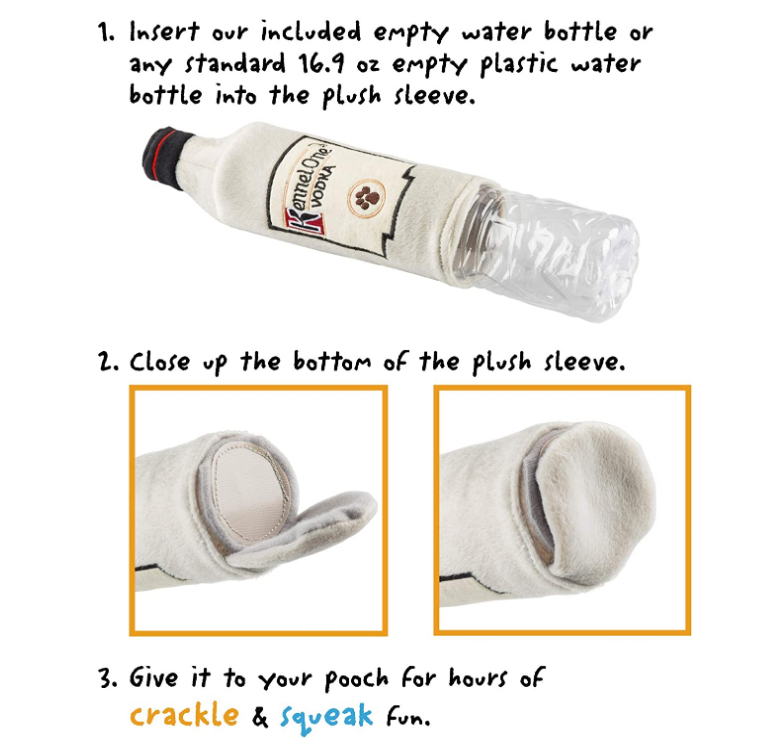 kennel one vodka dog toy