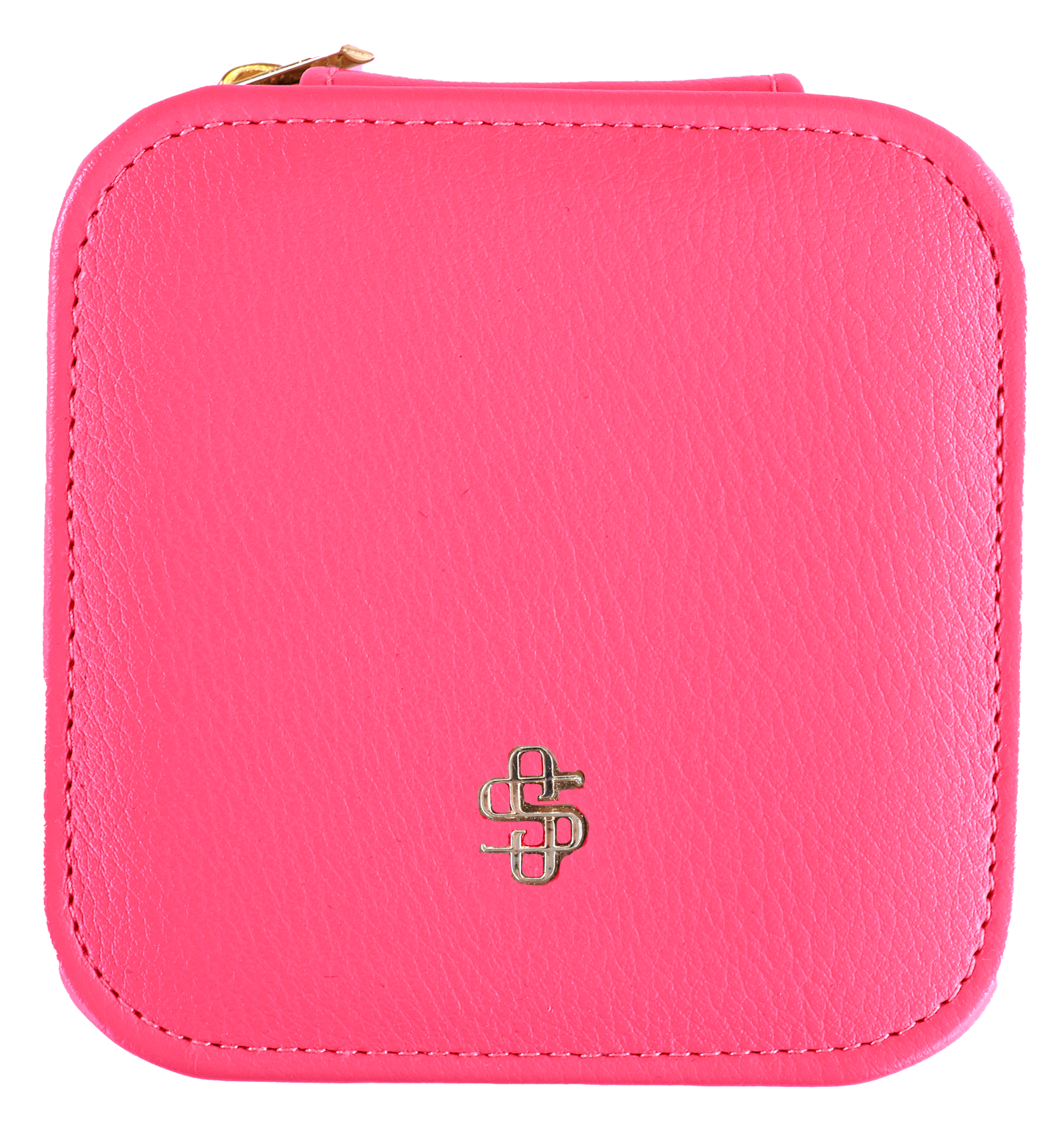 SS Leather Jewelry Case - Hot Pink Simply Southern Bags 0224-BAG-LTHR-JWLCASE-HTPNK