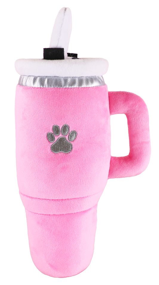 SS Pink Tumbler Dog Toy Simply Southern Pet Friendly 0224-PET-TOY-PNKTUMBLER