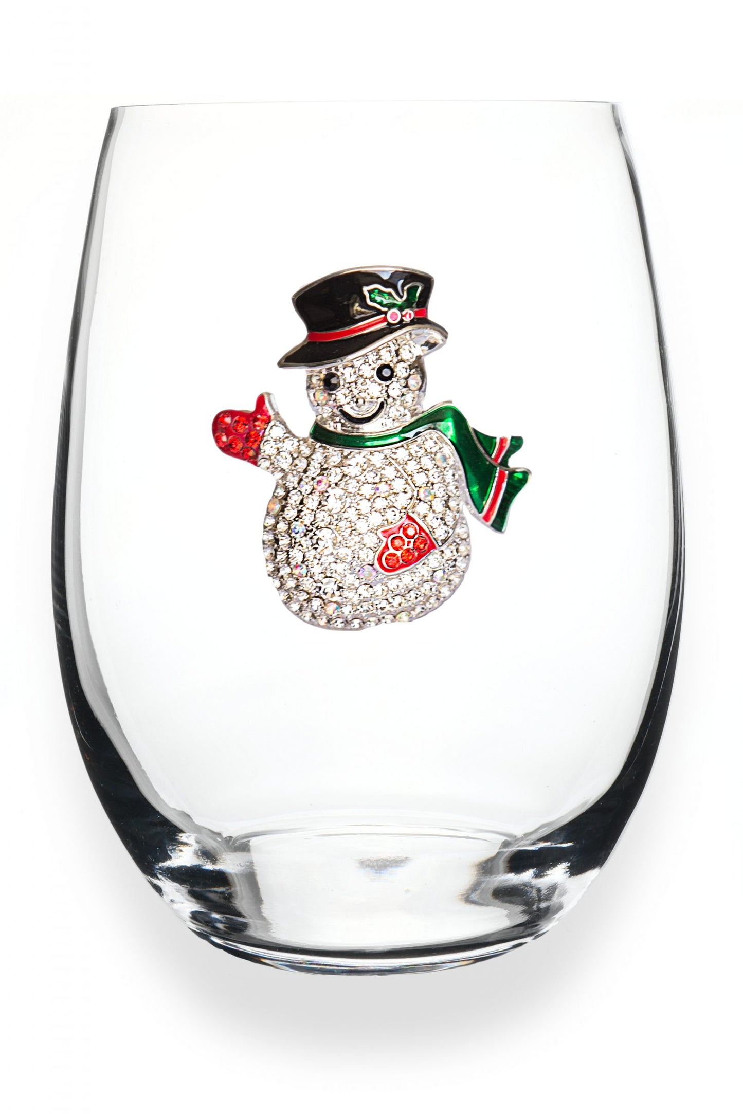 Snowman Jeweled Stemless THE QUEEN'S JEWELS Drinkware 2021-Snowman-Jeweled-Stemless-Wine-Glass-scaled