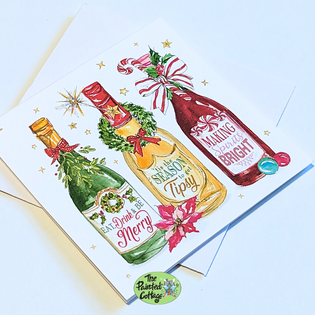 Enclosure Card - Christmas Spirit Bottles