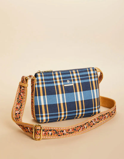 Rosie Crossbody Kalalanta Plaid Navy SPARTINA Bags 393005