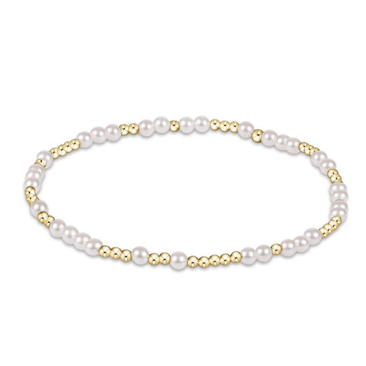 Hope Unwritten 3mm Bead Bracelet - Pearl eNewton Jewelry 3mmhopepearlFINAL