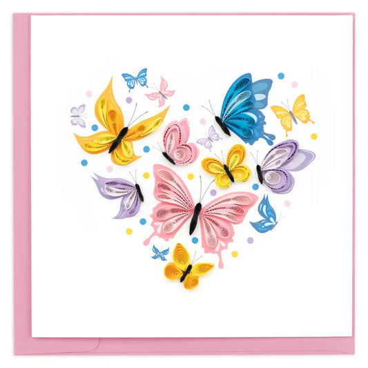 Butterfly Heart Quill Card