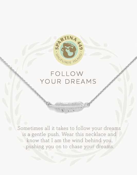 Sea La Vie Necklace Follow Your Dreams/Feather - Silver SPARTINA Jewelry 501576_d2cda554-599b-49e1-9fae-3a7948a07261