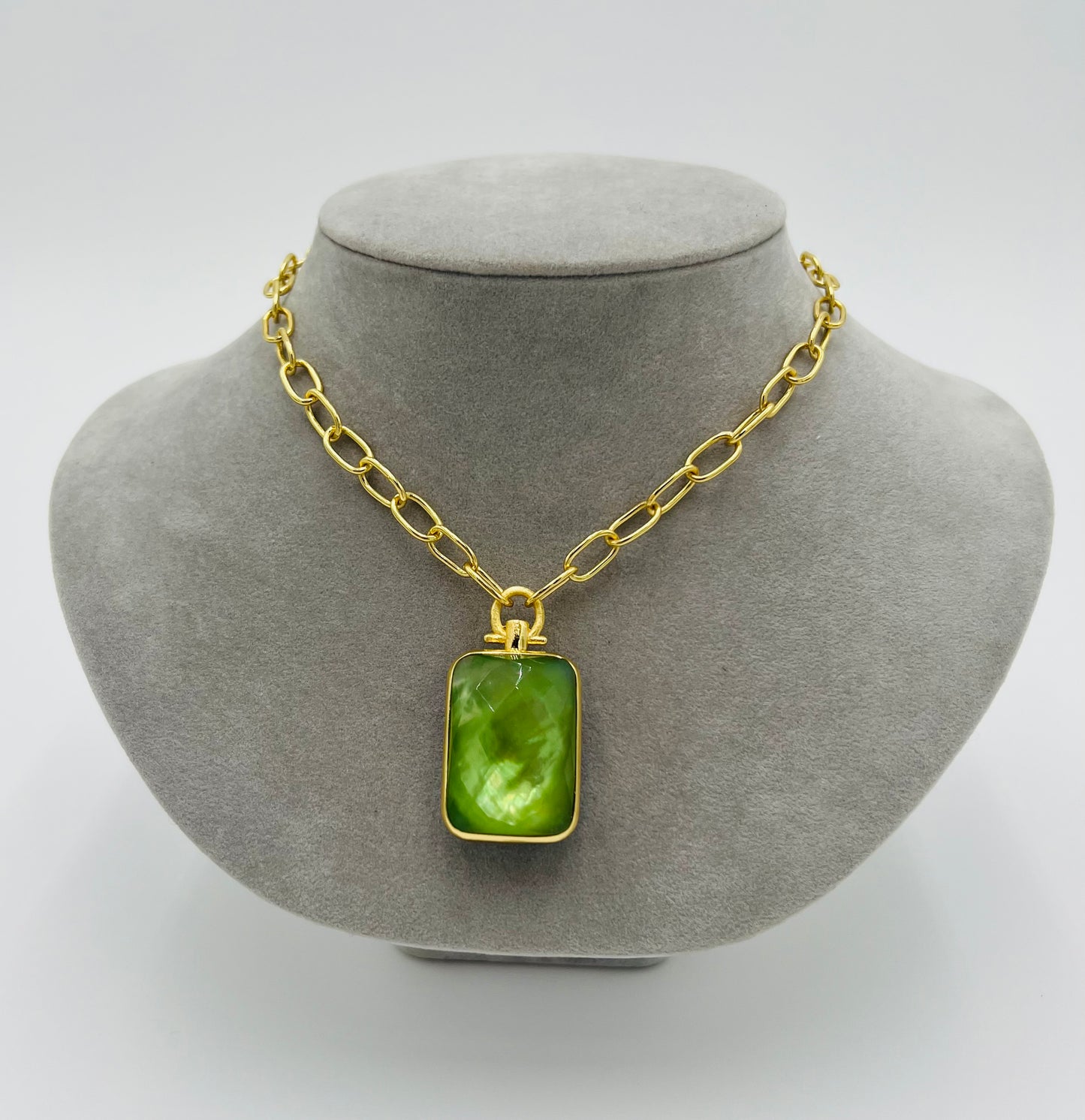 Fleur Pendant Necklace - Green Amethyst/Tanzanite Marcia Moran Jewelry 651F0CA3-4F69-404D-9D7E-BACD0B8021F6