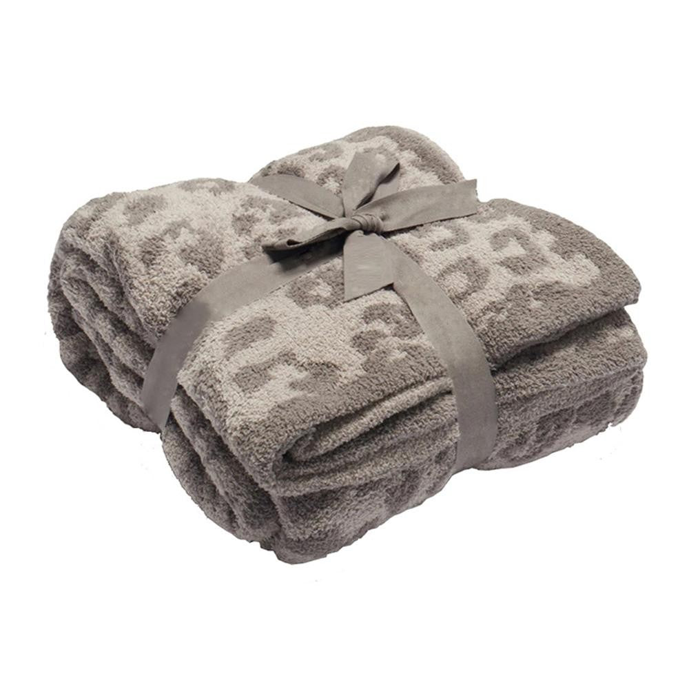 Super Soft Leopard Print Throw Blanket - Khaki Judson HOME 7318372