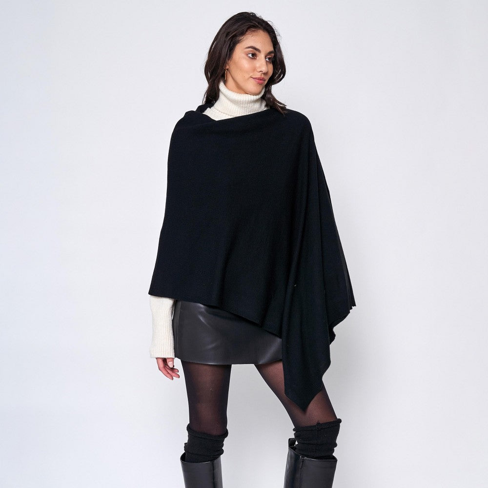 Love Scarf Poncho - Black Judson Womens Apparel 7318987_1