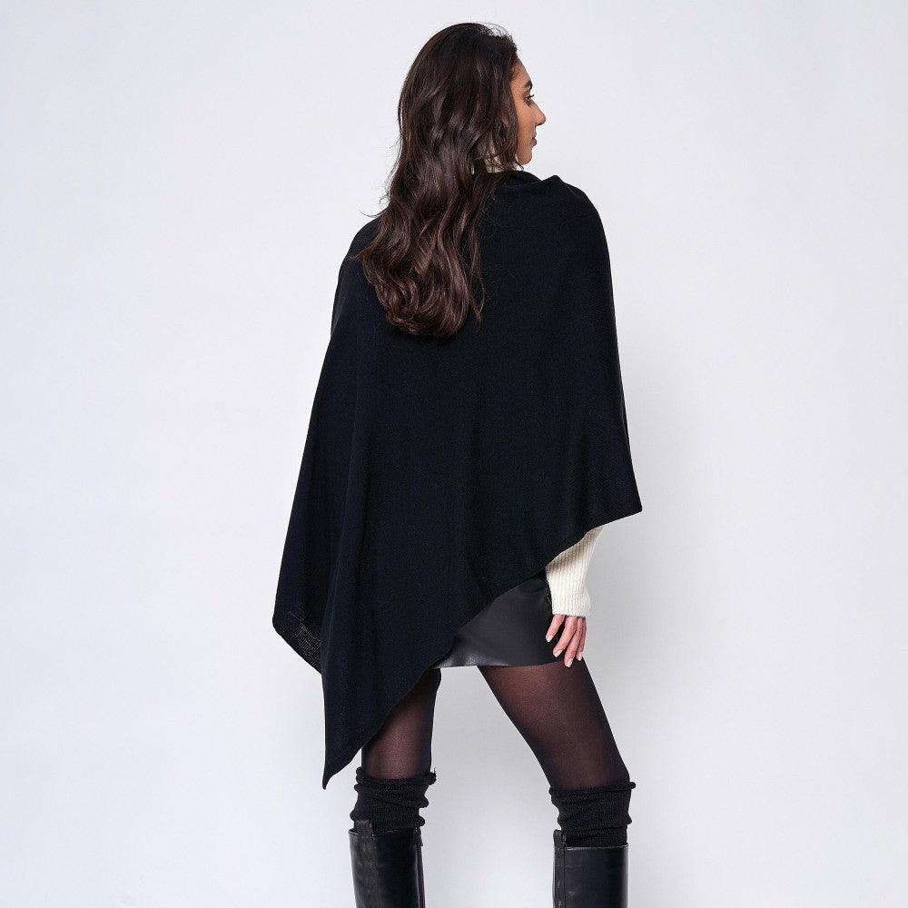 Love Scarf Poncho - Black Judson Womens Apparel 7318987_2