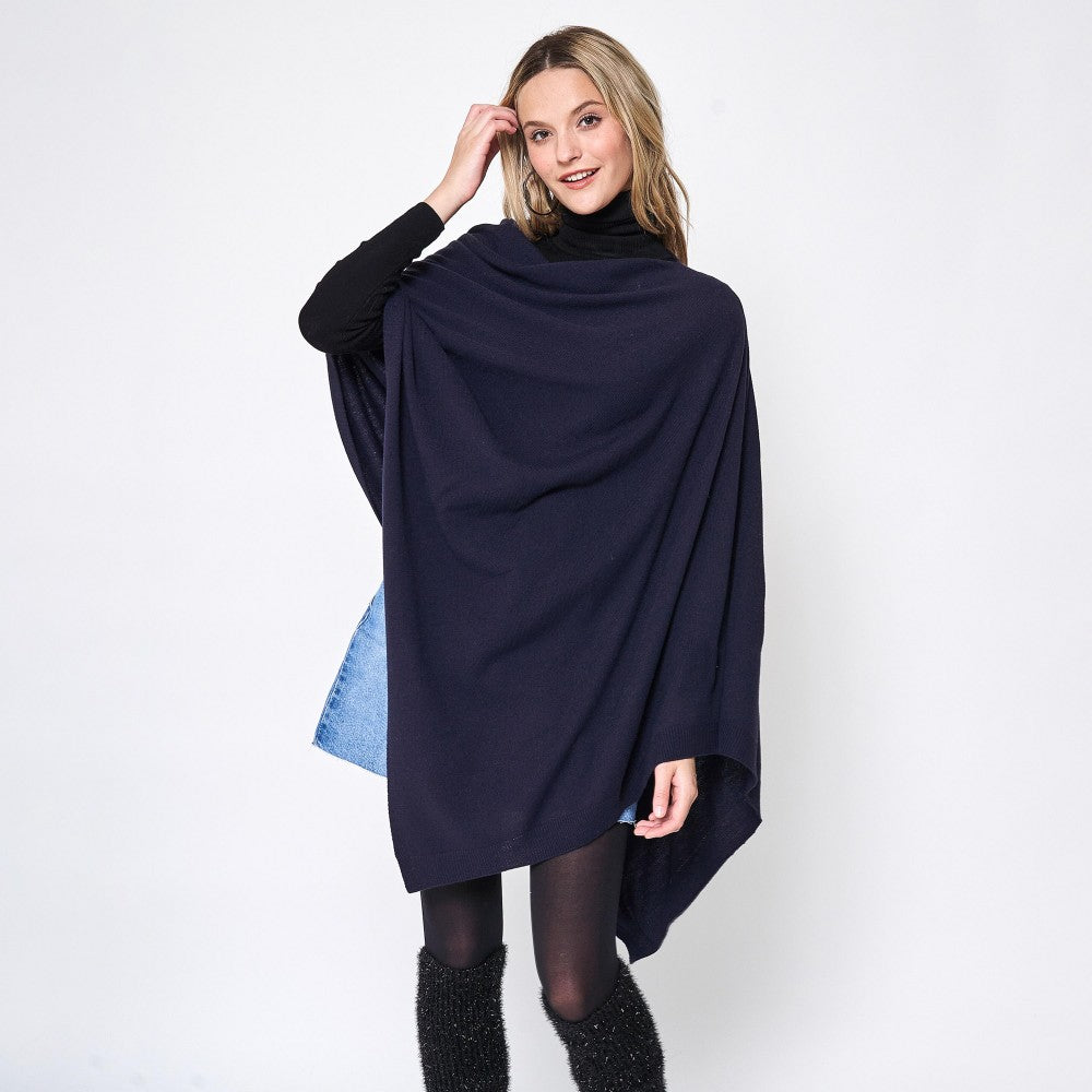 Love Scarf Poncho - Navy Judson Womens Apparel 7318998