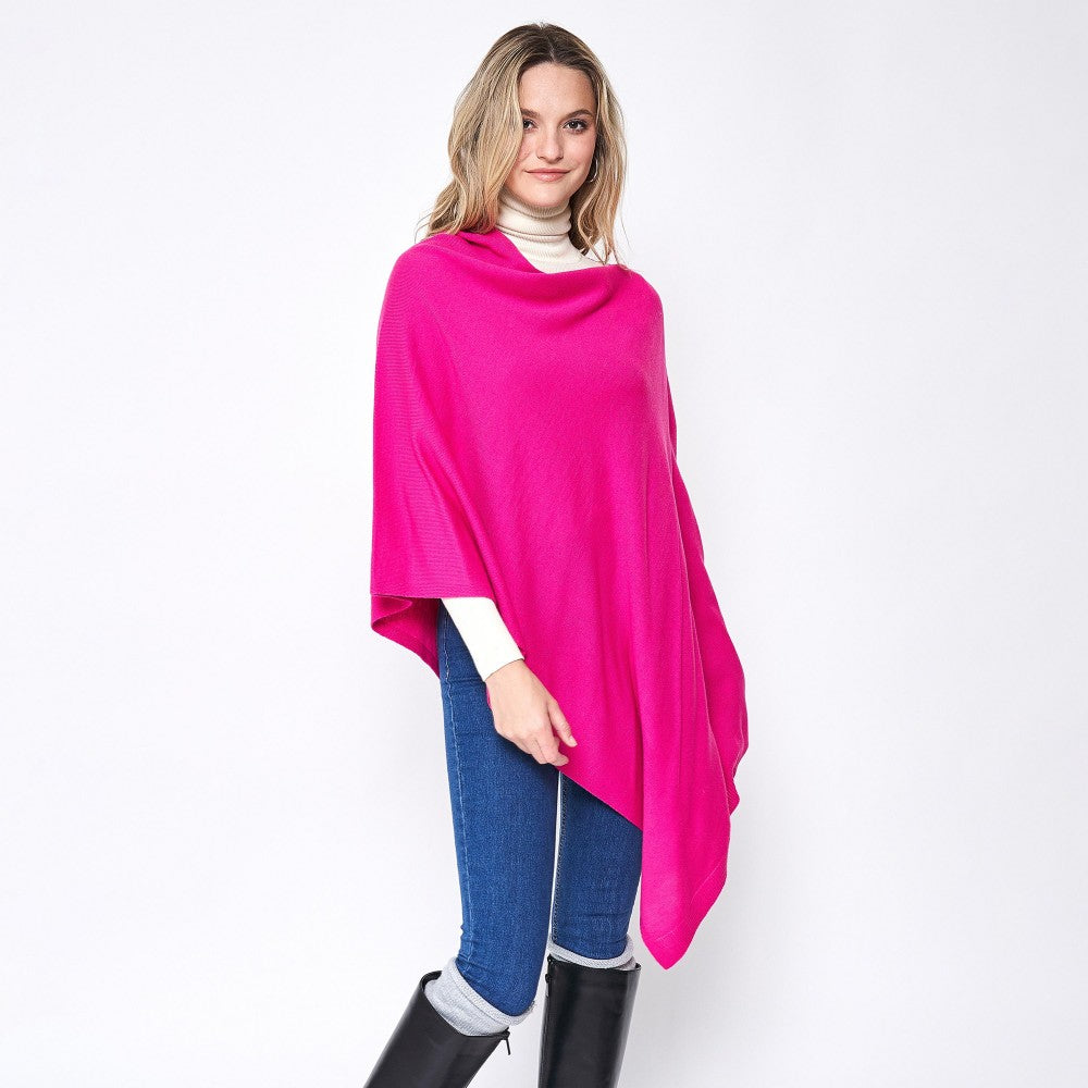 Love Scarf Poncho - Hot Pink Judson Womens Apparel 7319000