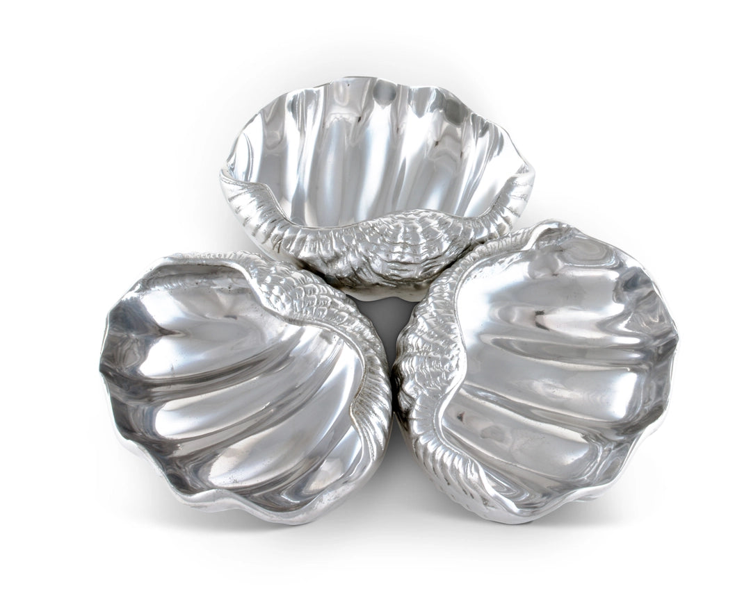 Clam 3-Bowl Server Arthur Court Home 734cf55769d3cabb96d7af5267c7925ddcdd690ce46119ca1d5aedd230456a5c