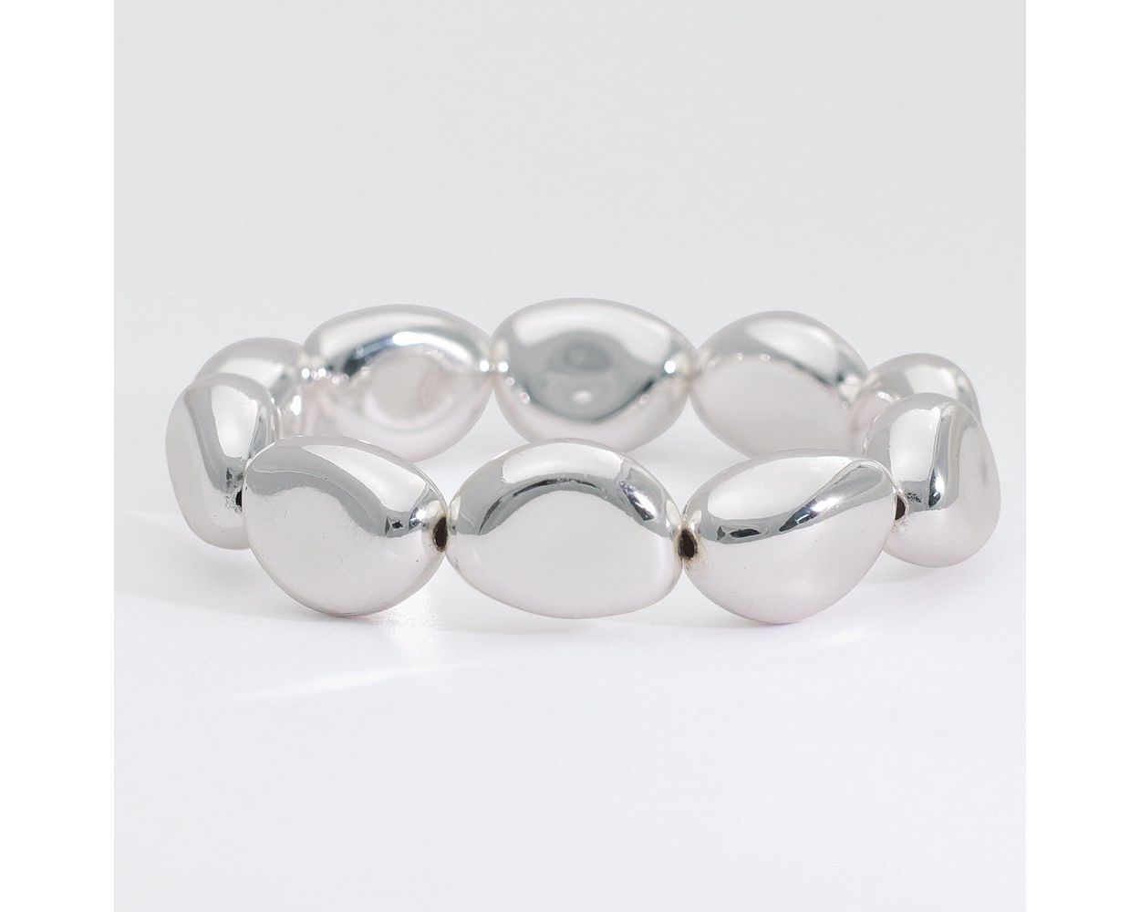 Abstract Silver Bead Bracelet Periwinkle Jewelry 8000974_sum2024