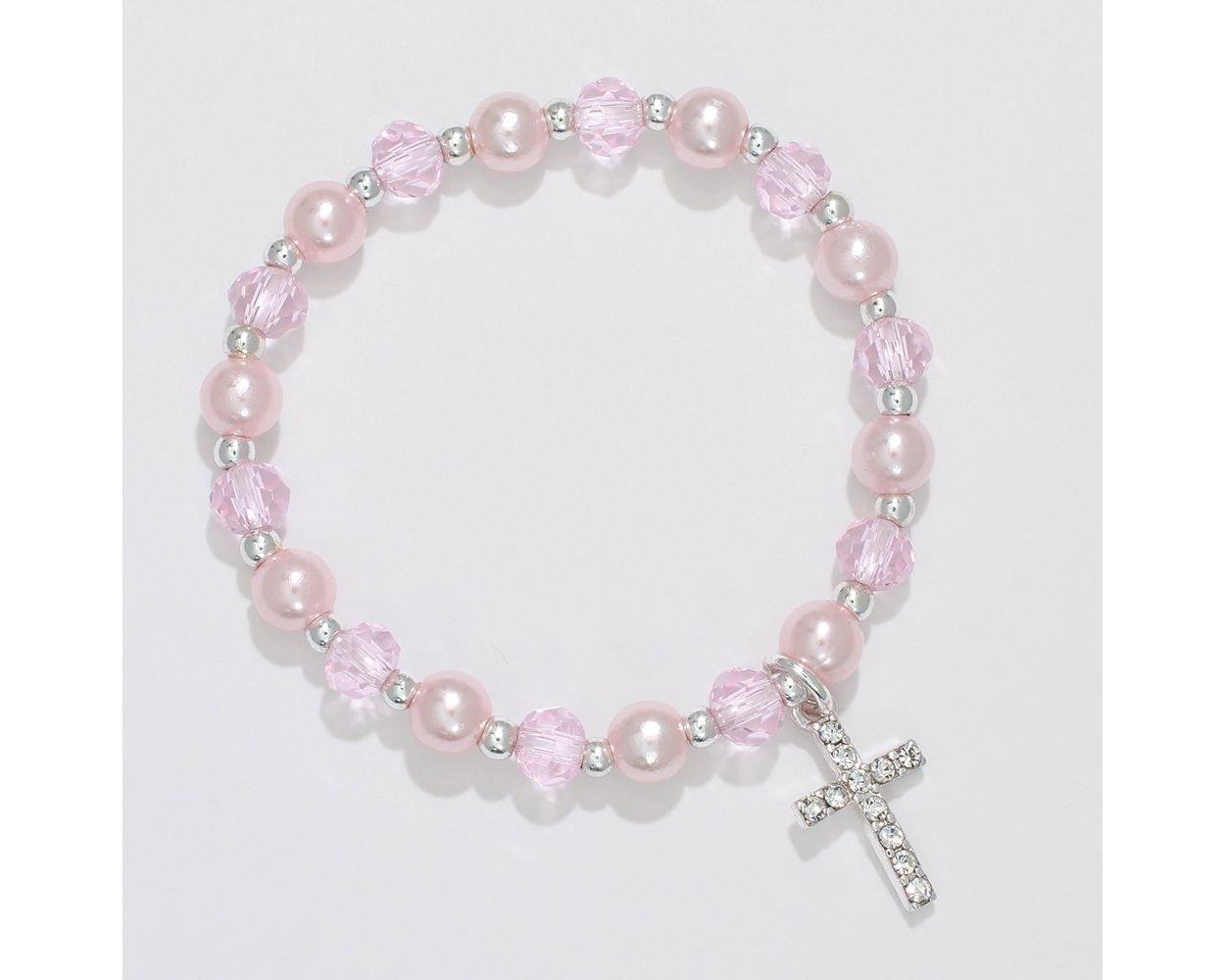 Little Love Bracelet - Pink Crystal Cross Periwinkle Jewelry 8007104_sum2024