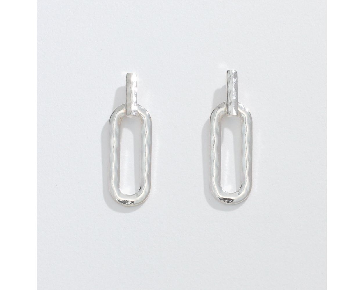 Hammered & Polished Oval Drop Earring Periwinkle Jewelry 8101737_2024