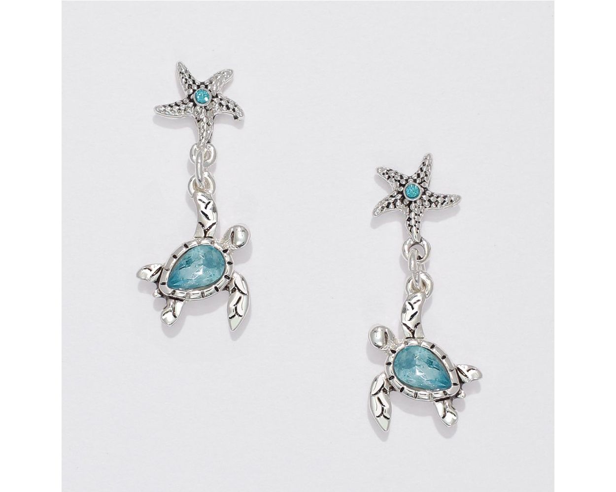 Starfish and Turtle Earring Periwinkle Jewelry 8102616_sum2024