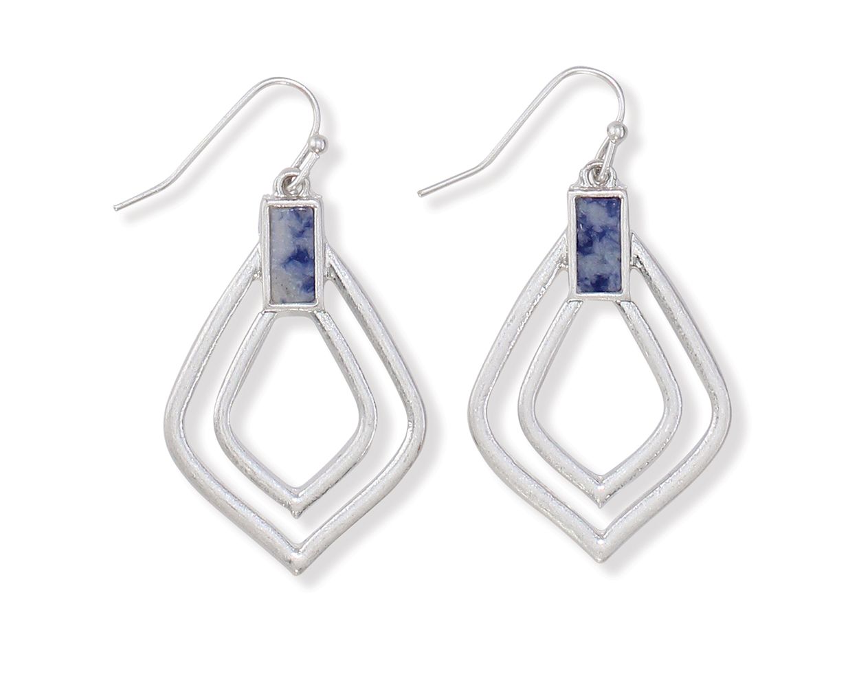 Silver w/ Blue Sodalite Earring