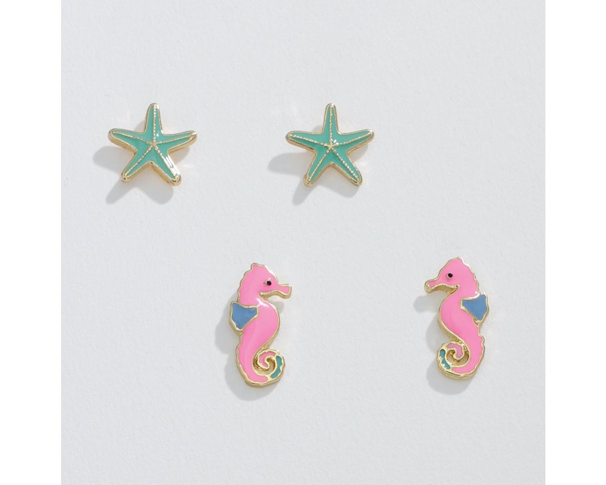 Seahorse & Starfish Duo Earrings Periwinkle Jewelry 8109492_2024