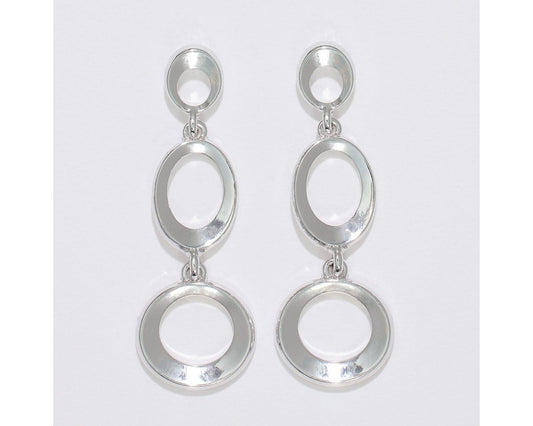 Polished Silver Circle Earring Periwinkle Jewelry 8120037_sum2024