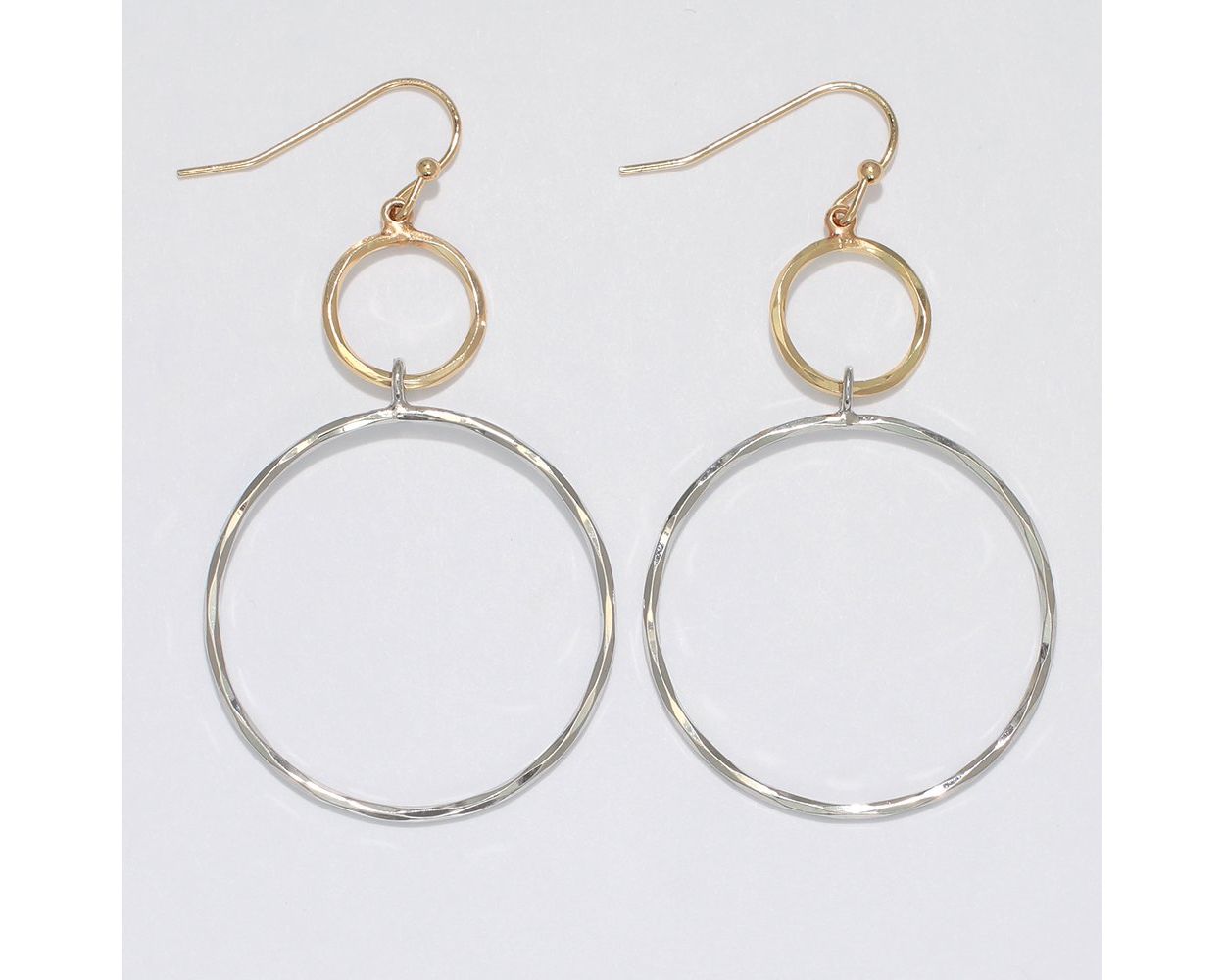 Two-Tone Textured Hoops Earring Periwinkle Jewelry 8120047_sum2024