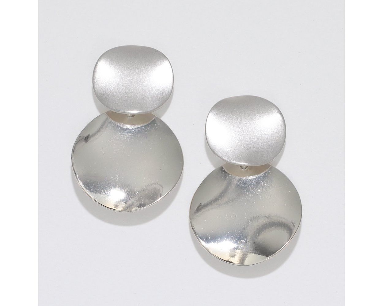 Matte and Polished Silver Earring Periwinkle Jewelry 8120170_sum2024