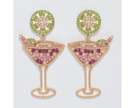 Cocktails and Crystals Earring