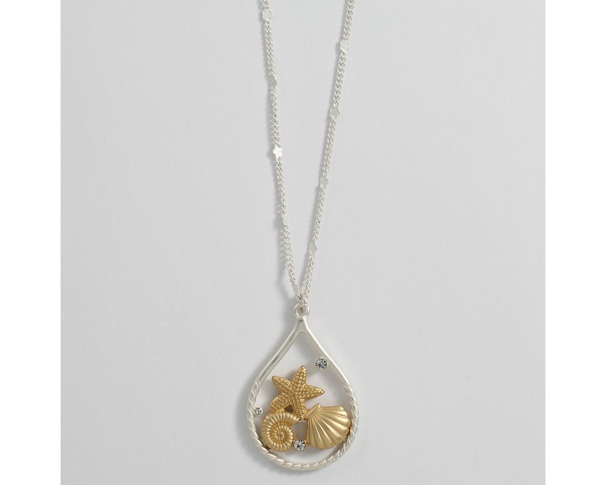 Two-tone Matte Sea Life Necklace