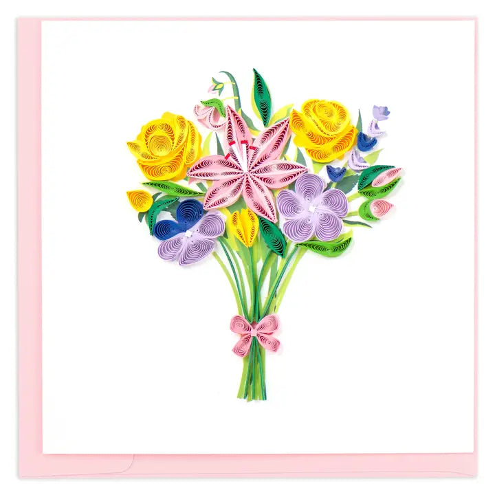 Spring Bouquet Quill Card QUILLING CARD LLC Cards 98dae72ae9c46f1145a3560f3c77a12829ecbd4d06702807e7fca0eccf7f2cfb