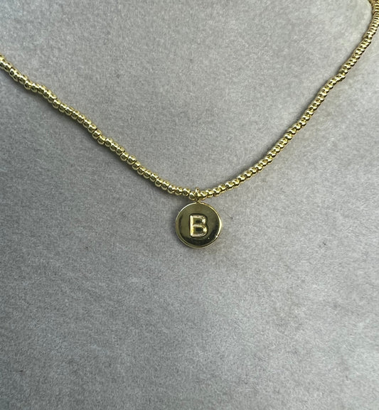 Gold Bead Initial Necklace - B COOL & INTERESTING Jewelry 9AB5736E-3856-4D29-B5F1-7C5B12ECE6A5