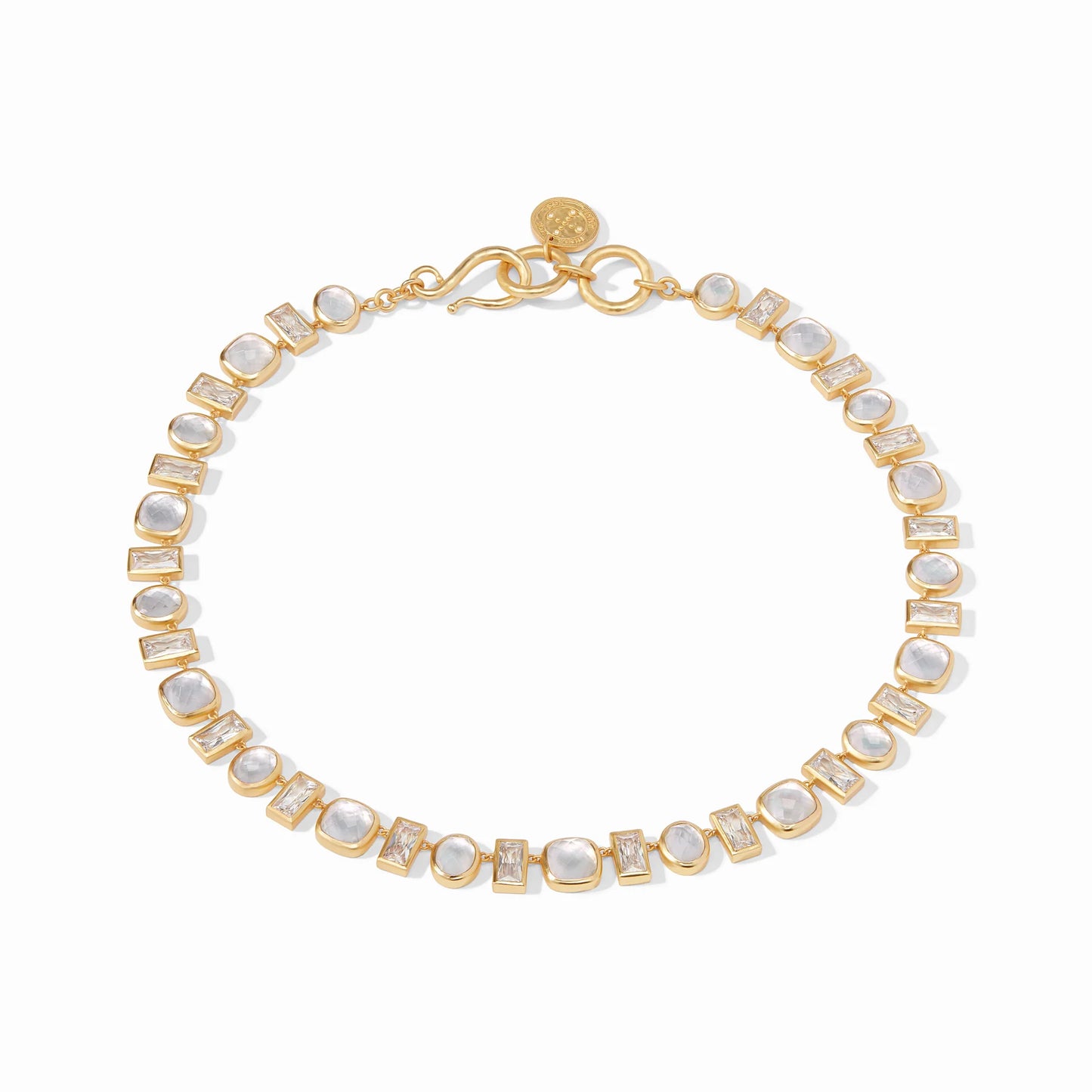 Antonia Tennis Necklace - Iridescent Clear Crystal
