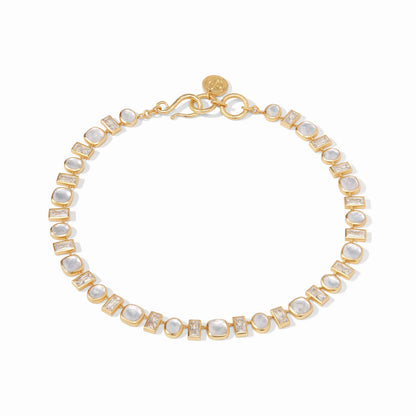 Antonia Tennis Necklace - Iridescent Clear Crystal