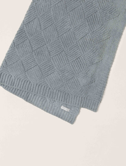 CozyChic Diamond Weave Blanket - Moonbeam Barefoot Dreams Home BDHCC21966_Moonbeam_2_W