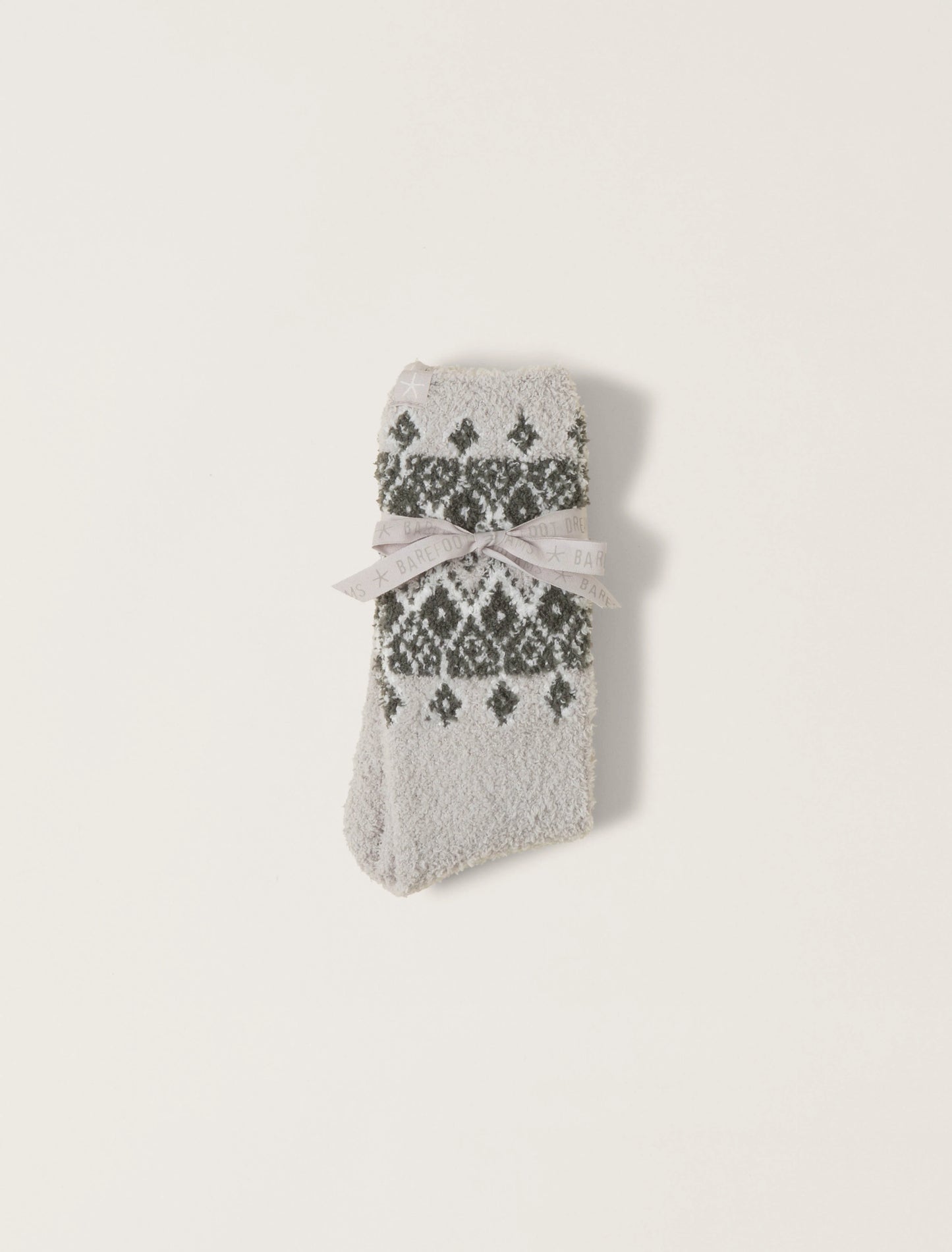 CozyChic® Fair Isle Socks - Malibu Mist Multi Barefoot Dreams Footwear BDWCC23098_Mulibu_Mist_Multi_1_W