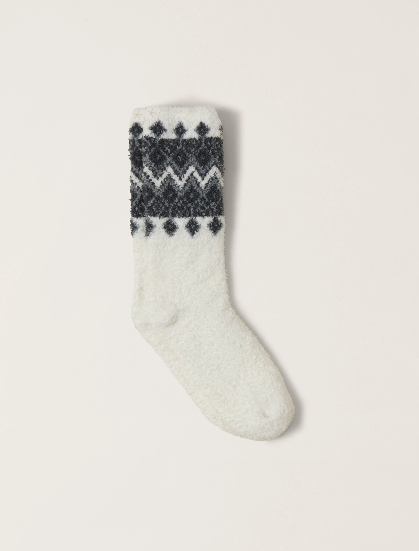 CozyChic® Fair Isle Socks - Pearl Multi Barefoot Dreams Footwear BDWCC23098_Pearl_Multi_2_W