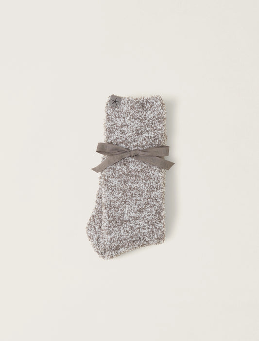 CozyChic® Heathered Socks - Charcoal/White Barefoot Dreams Footwear BU614_Charcoal-White_1_W