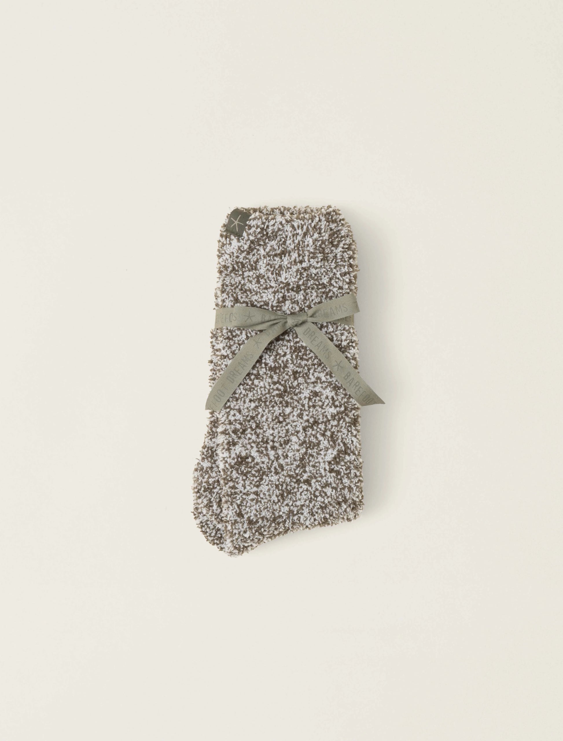 CozyChic® Heathered Socks - Olive Branch/White Barefoot Dreams Footwear BU614_Olive_Branch-White_1_W