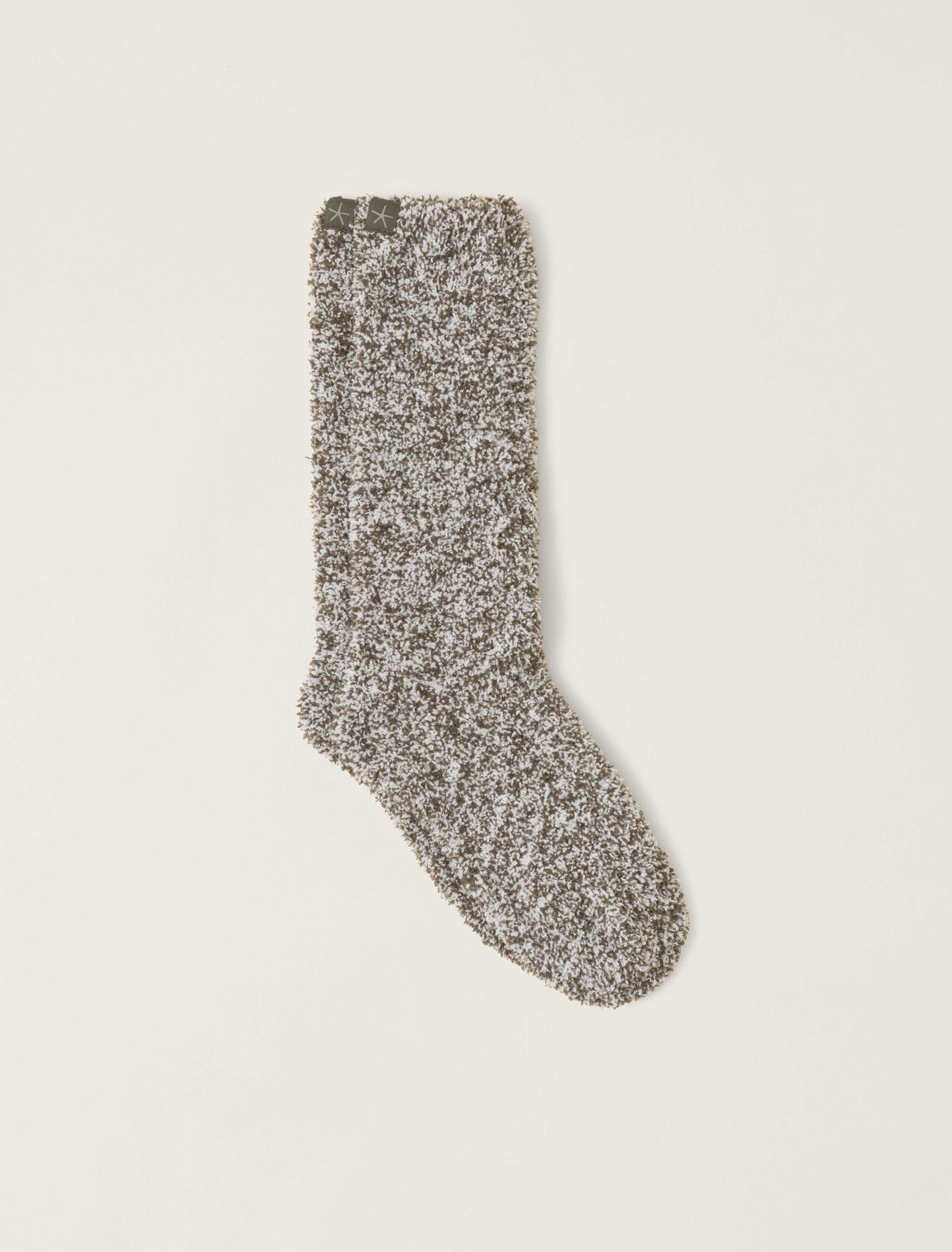 CozyChic® Heathered Socks - Olive Branch/White Barefoot Dreams Footwear BU614_Olive_Branch-White_2_W