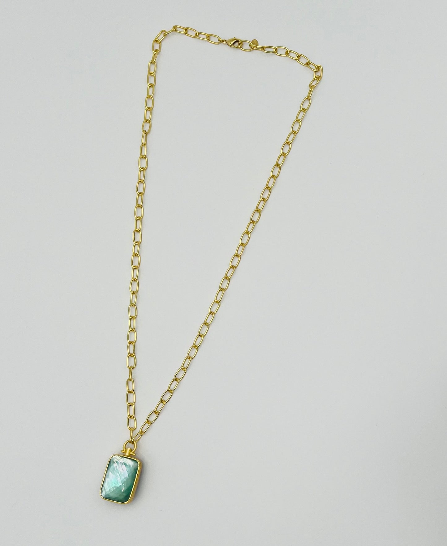 Fleur Pendant Necklace - Labradorite/Aqua Marcia Moran Jewelry DCB59867-FF0A-49CF-81AB-88711ADE2CB1