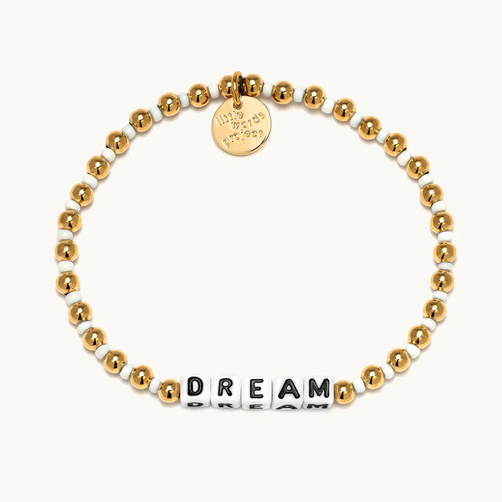 Dream- Gold Plated Bead Pattern: Magnolia Little Words Project Jewelry DreamWeb2