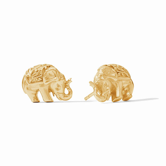 Elephant Stud Julie Vos Jewelry Earring_ElephantStud_Gold_FR