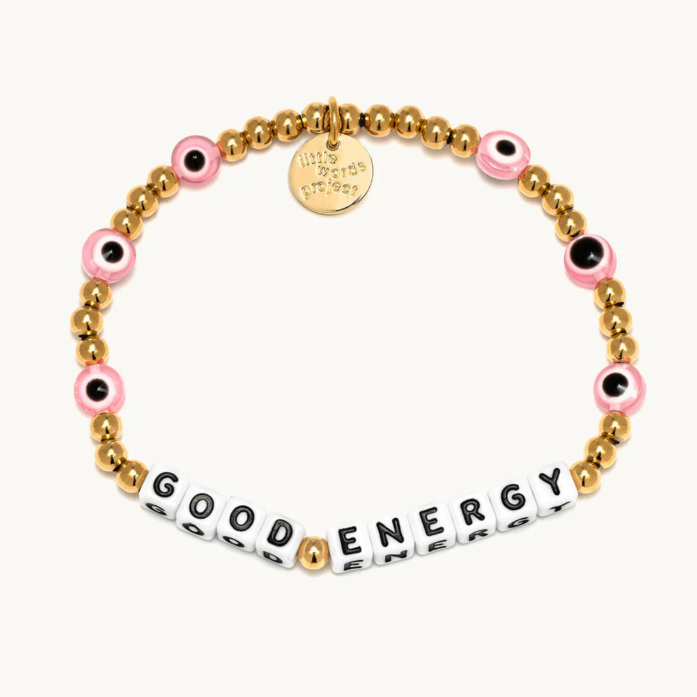 Good Energy- Gold Plated Bead Pattern: Protected Pink Little Words Project Jewelry GoodEnergyWeb2